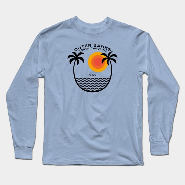 Outer Banks Sunrise Over the Palms Long Sleeve T-Shirt by BackintheDayShirts